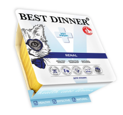 Best Dinner Vet Renal Консервы ламистр для кошек для профилактики почечной недостаточности с ягненком в паштете 100 г 5 шт