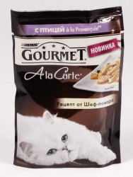 Gourmet (Гурме) A la Carte - Корм для кошек с Птицей, Баклажаном и Цукини а-ля Провансаль (Пауч)