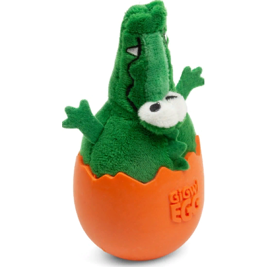 GIGWI (Гигви) Игрушка д/собак Крокодил-неваляшка в яйце с пищалкой