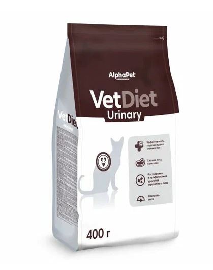 AlphaPet VetDiet Urinary Adult Сухой корм для взрослых кошек при при заболеваниях почек 400 г