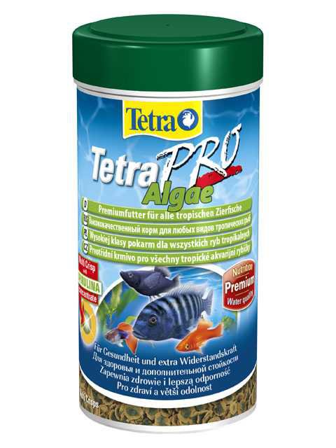 Tetra (Тетра) Pro Algae - Корм специальный для травоядных Рыб (Чипсы) 45 г/250 мл