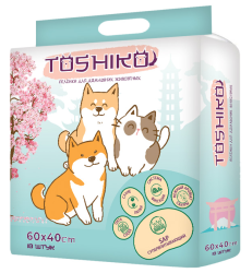 Toshiko пеленки впитывающие одноразовые с ароматом сакуры 10 шт 60*40 см