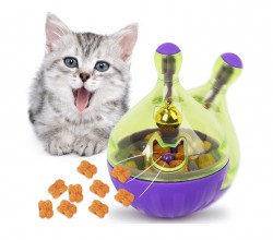 Интерактивная игрушка для кошек "Мяч - диспенсер с едой"