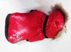 Puppy angel комбинезон теплый красный со снежинкой SM
