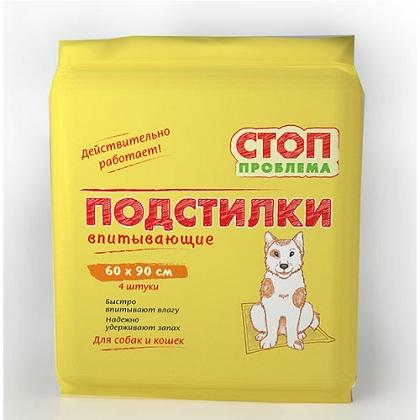 Стоп-проблема подстилки гелевые впитывающие 60*90 4 шт