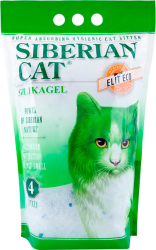 Siberian cat Сибирская кошка Элита Наполнитель для кошачьего туалета силикагелевый зеленый 4 л