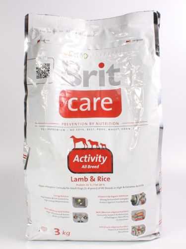 Brit (Брит) Care Activity All Breed Lamb Rice - Корм для активных собак всех пород с Ягненком и Рисом