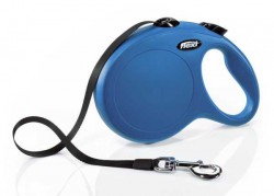 FLEXI (Флекси) - Рулетка NEW CLASSIC M/L (5 м, 50 кг) Ремень Синий