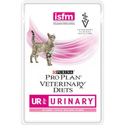 Purina Pro Plan (Пурина Про План) VD UR Пауч лечебный для кошек при мочекаменной болезни МКБ с лососем 85г