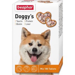 Beaphar (Беафар) Doggys Mix - Комплекс Витаминов для Собак (Таурин-Биотин/Протеин/Вкус Печени) 180 табл