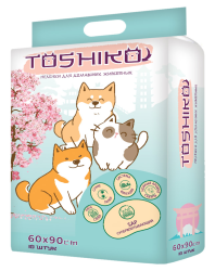 Toshiko пеленки впитывающие одноразовые с ароматом сакуры 10 шт 60*90 см