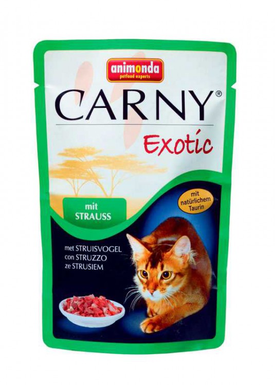 Animonda (Анимонда) Carny Exotic - Корм для кошек с мясом Страуса (Пауч)