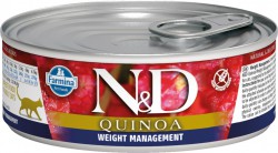 Farmina N&D Cat Quinoa Weight Management - Полнорационный влажный корм для контроля веса у кошки (банка 80 г.)