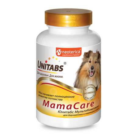 Unitabs (Юнитабс) Mama care Витамины для беременных собак и щенков с B9 100 табл