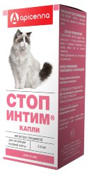 Apicenna Стоп-Интим - Капли для кошек, 2,5 мл