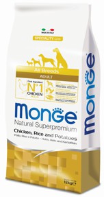 Monge (Монж) Dog Speciality Line All Breeds Adult Chiken, Rice&Potatoes - Корм для собак с Курицей, Рисом и Картошкой 2,5кг