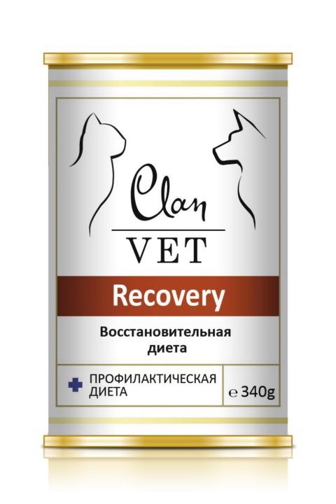 CLAN VET Recovery Диетические консервы д/собак и кошек восстановление 340г