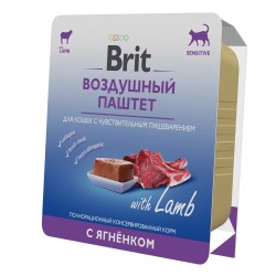 Brit Premium (Брит Премиум) Консервы для кошек с чувствительным пищеварением с ягненком воздушный паштет 100 г