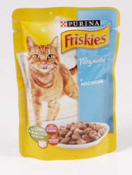 Friskies (Фрискис) Adult - Корм для кошек Кусочки с Лососем в Подливе