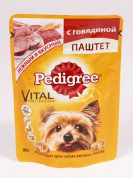 Pedigree (Педигри) Vital protection - Паштет с Говядиной для мелких собак (Пауч)
