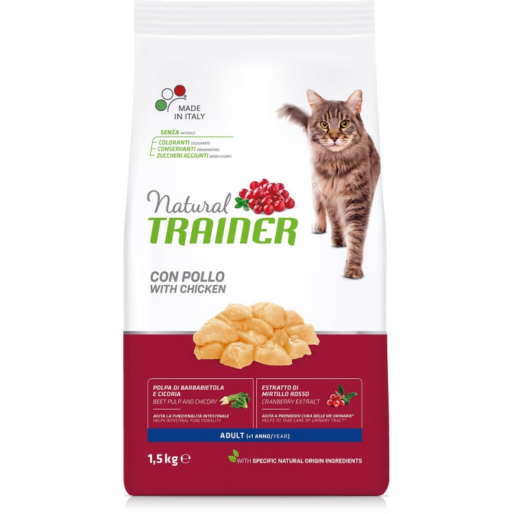 Trainer (Тренер) Natural Cat Adult корм для взрослых кошек от 1 года с курицей 1,5 кг