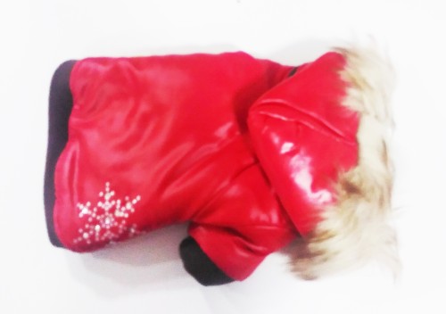 Puppy angel комбинезон теплый красный со снежинкой S