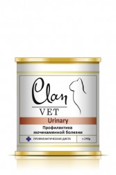 CLAN VET Urinary Диетические консервы для кошек Профилактика болезней почек 240г