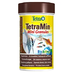 Tetra TetraMin mini granules Корм для небольших декоративных рыб (мини гранулы) 45 г 100 мл