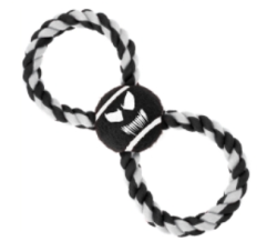 Buckle-Down Игрушка для собак Веном черный мячик на веревке 29 см
