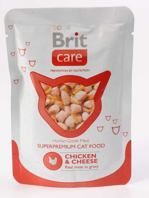 Brit (Брит) Care Cat Chicken&Cheese - Корм для кошек с Курицей и Сыром (Пауч)