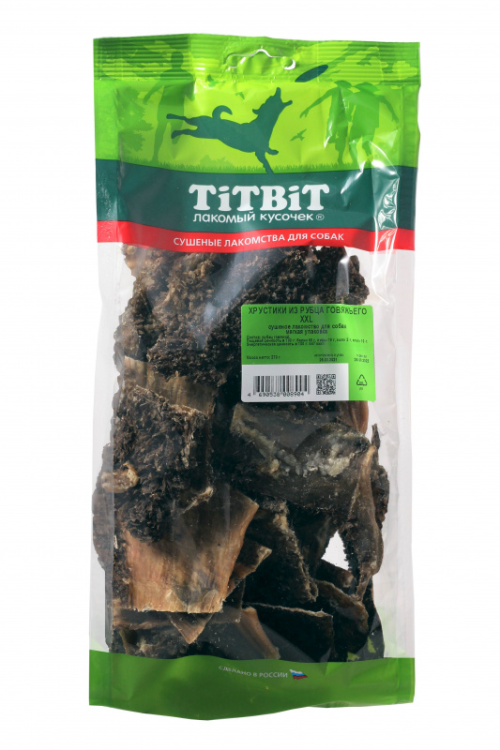 TiTBiT Хрустики из рубца говяжьего XXL для собак 270 г