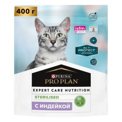 Pro Plan (ПроПлан) Acti-protect Сухой корм для стерилизованных кошек и кастрированных котов с индейкой 400 г