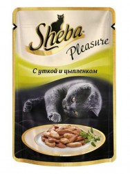Sheba (Шеба) Pleasure - Ломтики в соусе с Уткой и Цыпленком