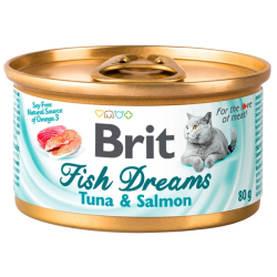 Brit care Fish Dreams Консервы для кошек с тунцом и лососем 80 г