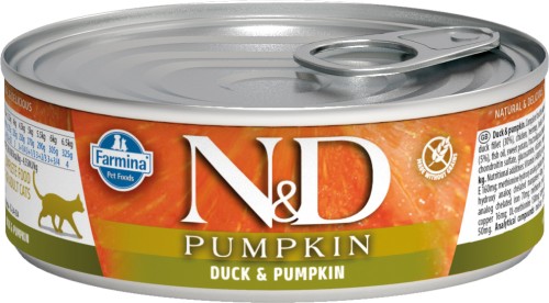 Farmina N&amp;D (Фармина НД) Pumpkin Консервы беззерновые для кошек с уткой и тыквой 70 г