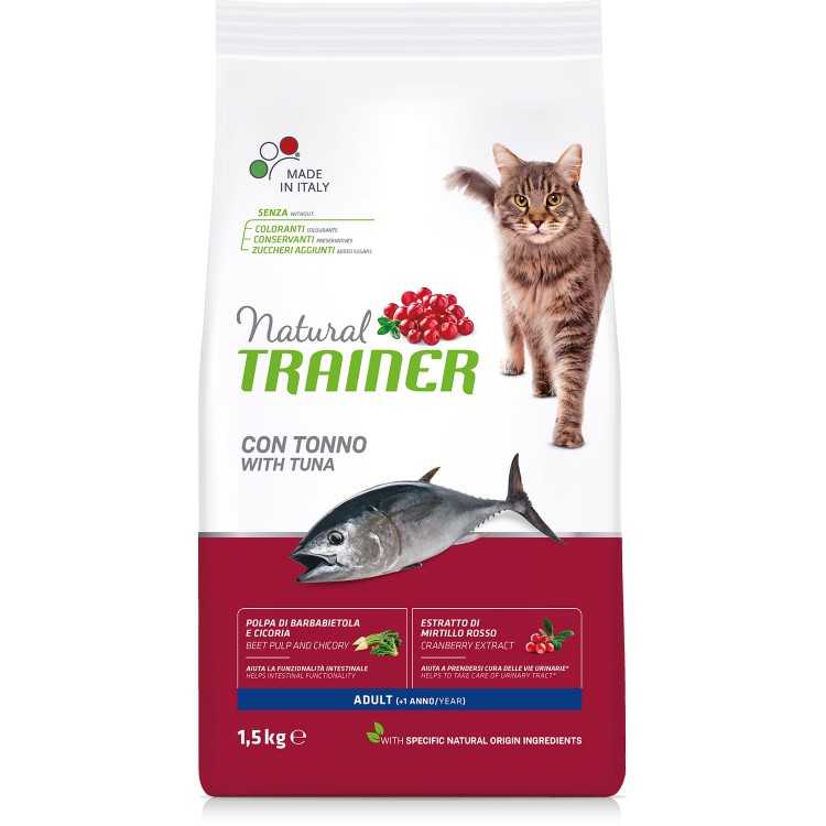 Trainer (Тренер) Natural Cat Adult корм для взрослых кошек от 1 года с тунцом 1,5 кг