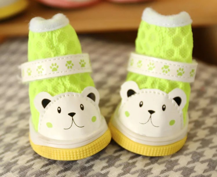 Ботиночки для собак - Медвежата (зеленые)