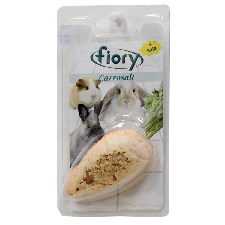 Fiory (Фиори) Carrosalt Био-камень для грызунов с солью в форме моркови 65 г