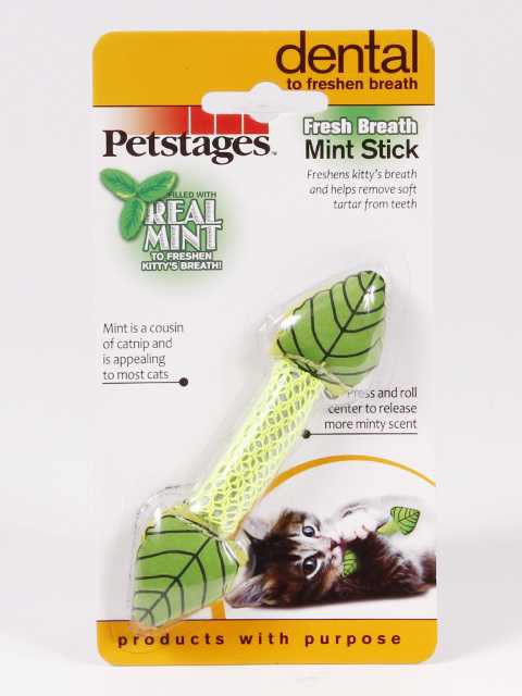 Petstages - Игрушка для котят "Мятный листик" с кошачьей Мятой