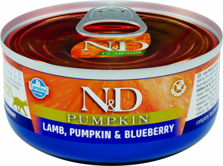 Farmina N&amp;D (Фармина НД) Pumpkin Консервы беззерновые для кошек с ягненком, тыквой и черникой 70 г