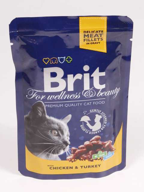 Brit Premium (Брит Премиум) Chicken chunks for Kitten - Корм для котят с Курицей (Пауч)