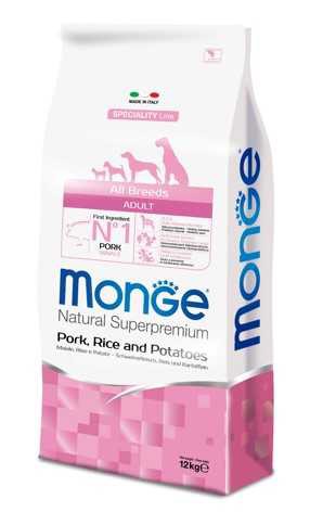 Monge (Монж) Dog Speciality Adult - Корм для собак всех пород со Свининой, Рисом и Картошкой 2,5кг