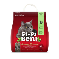 Pi-Pi-Bent (Пи-Пи-Бент) Сенсация свежести Наполнитель для кошачьего туалета комкующийся пакет 5 кг