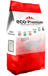 Eco premium GREEN наполнитель древесный без запаха 1,9 кг 5 л