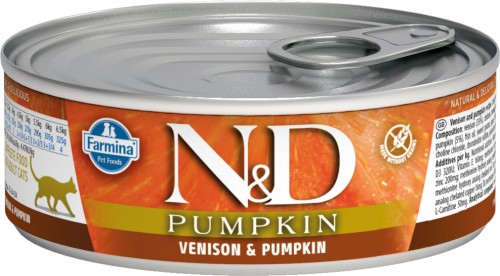 Farmina N&amp;D (Фармина НД) Pumpkin Консервы беззерновые для кошек с олениной и тыквой 70 г