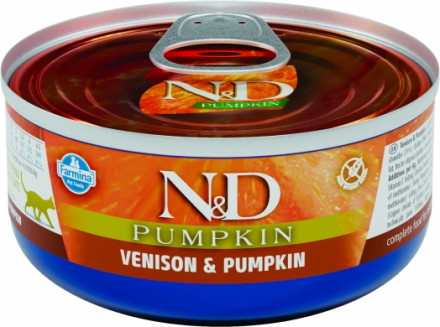 Farmina N&D (Фармина НД) Pumpkin Консервы беззерновые для кошек с олениной и тыквой 70 г