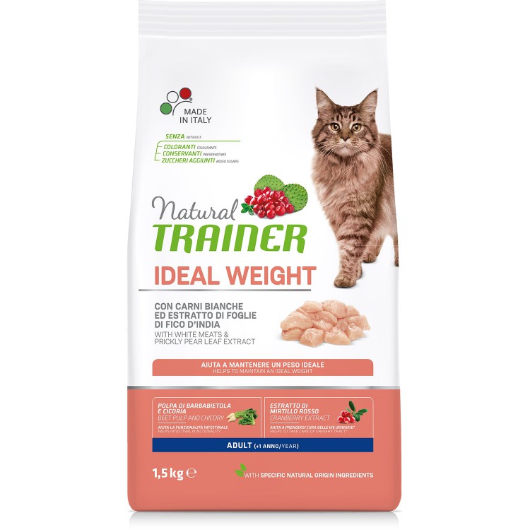 Trainer (Тренер) Natural Cat Ideal Weight Adult корм для взрослых кошек от 1 года с избыточным весом с белым мясом