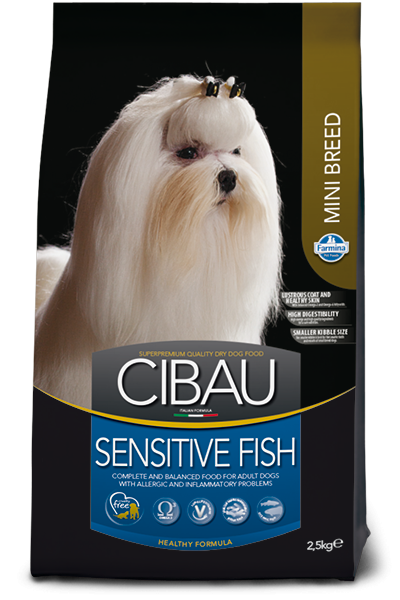 Cibau (Чибау) Mini Sensitive Сухой корм для взрослых собак мелких пород с чувствительным пищеварением с рыбой 800 г