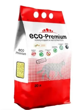 Eco-premium наполнитель древесный комкующийся экстракт ромашки 5л