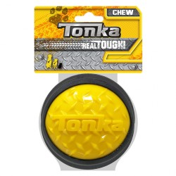 Tonka Игрушка для собак Мяч рифленый желтый/черный 10,2 см